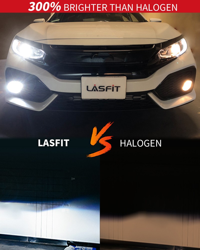 LASFIT 9005/HB3 LED Headlight Bulbs High Beam Conversion Kit White Super Bright