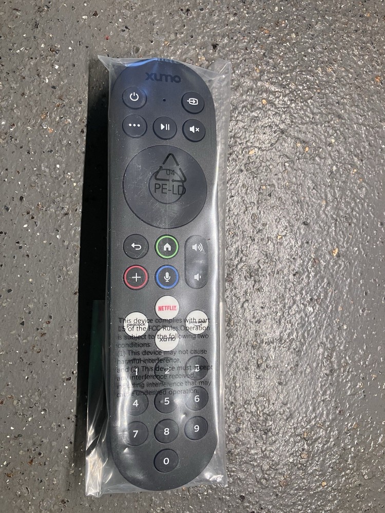 Xumo Black Wireless Remote Control with Netflix and YouTube Buttons