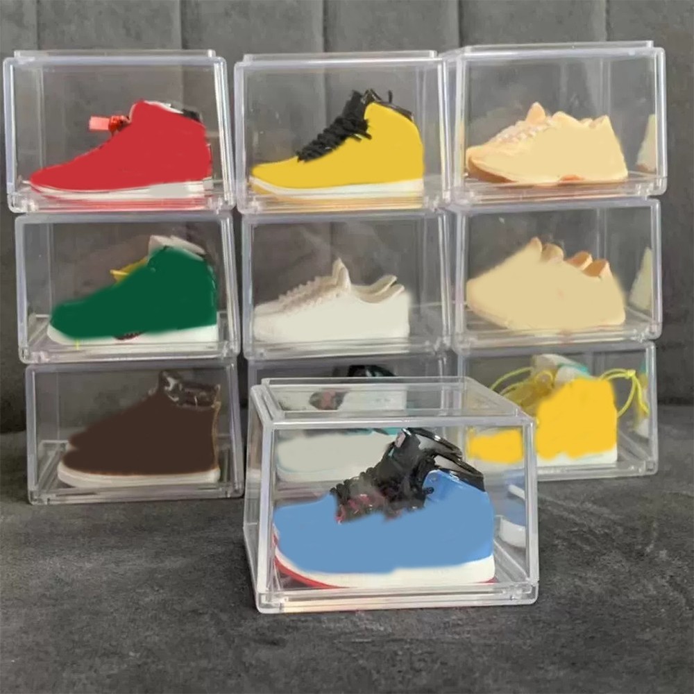 1:6 Mini Shoe Boxes Clear Plastic Stackable Acrylic Sneakers Shoe Display Case