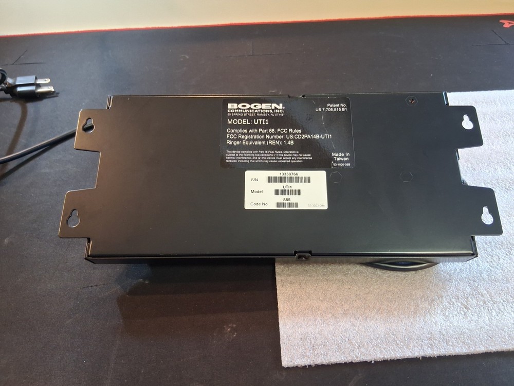 Bogen Communications UTI1 Universal Telephone Paging Zone Systems Interface