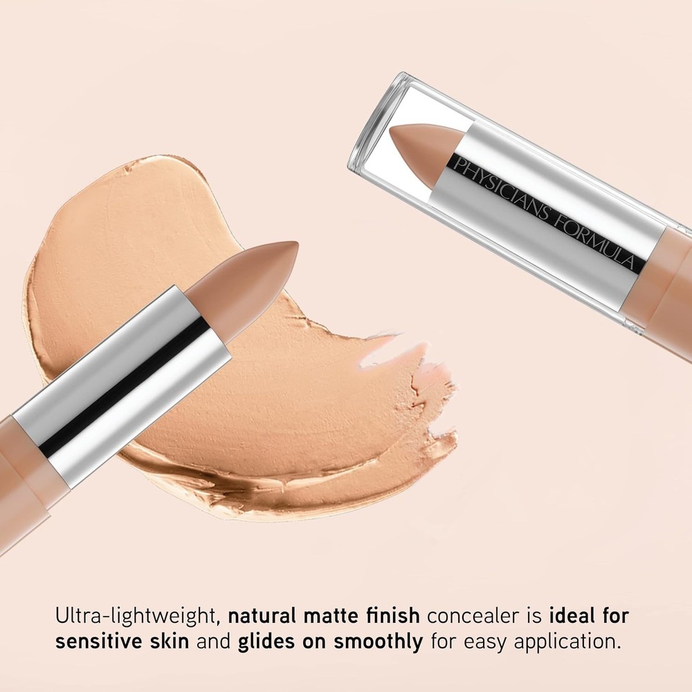 Physicians Formula Gentle Full Coverage Concealer, Light Cover Concealer Stick,