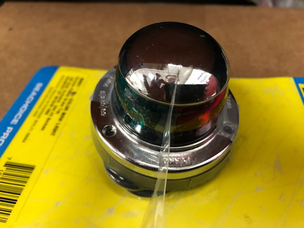 BI COLOR BOW LIGHT RED & GREEN LENS PERKO 05031 ROUND NAV RUNNING  STAINLESS