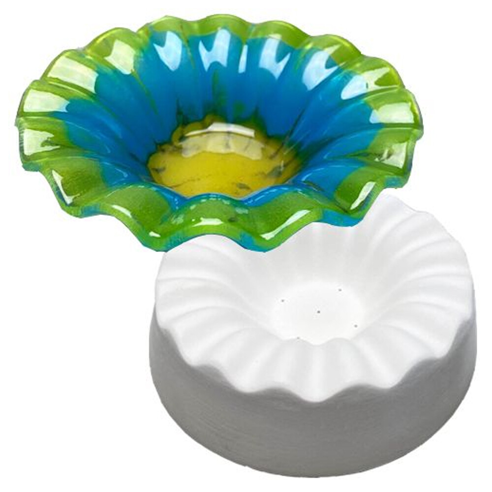 6"RD.-Deep 2" Fluted Slump Mold Glass Fusing