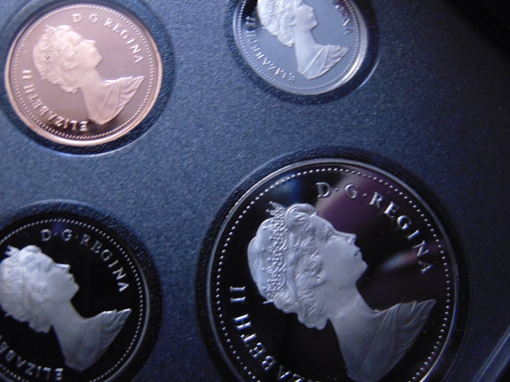 CANADA 1985 silver moose coin set Double Dollar Prestige MINT specimen set