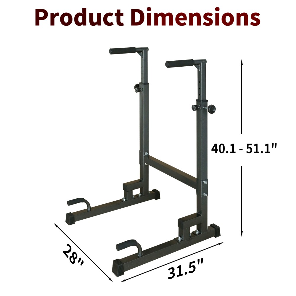 Heavy Duty Power Tower Dip Station Adjustable Height for Versatile Workouts