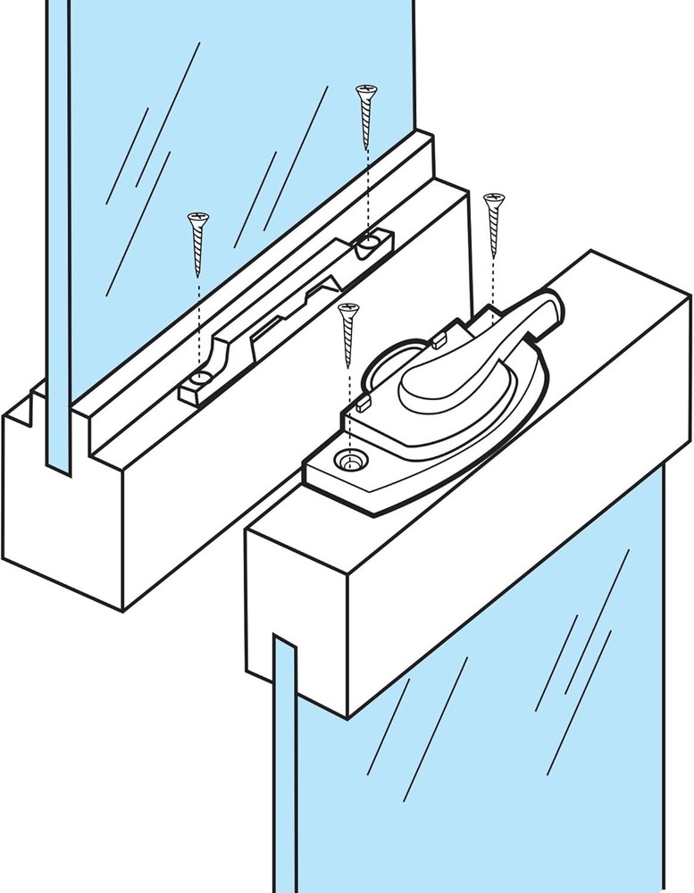 Single Pack White Vinyl Window Lock - Ideal for Enhanced Security & Sealing