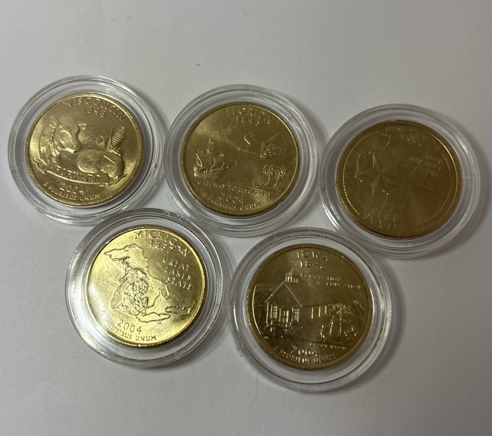 24kt. Gold Plated State Quarters 2005 set.
