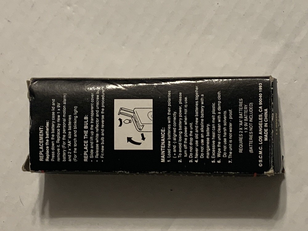 Personal Safety Panic Alarm System Sensor Switch Flash Light MR 911