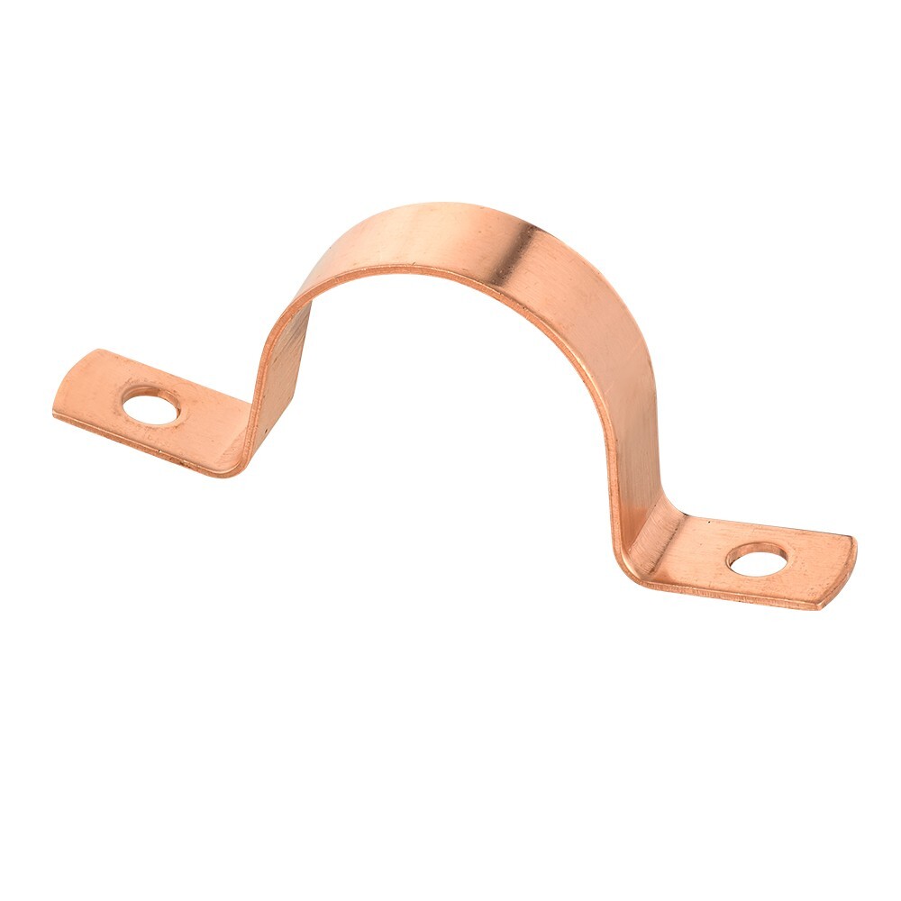 10 PCS EFIELD 1-Inch Copper Pipe Straps, Two-Hole Clamp Mount, Copper Made