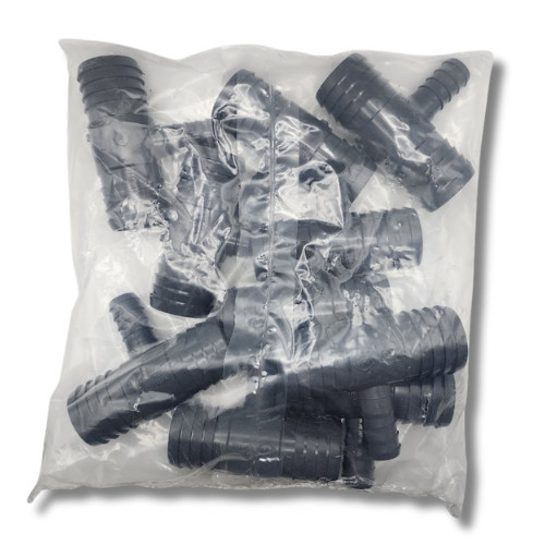 5 Pack Barbed Reducing Tee 2" x 3/4"