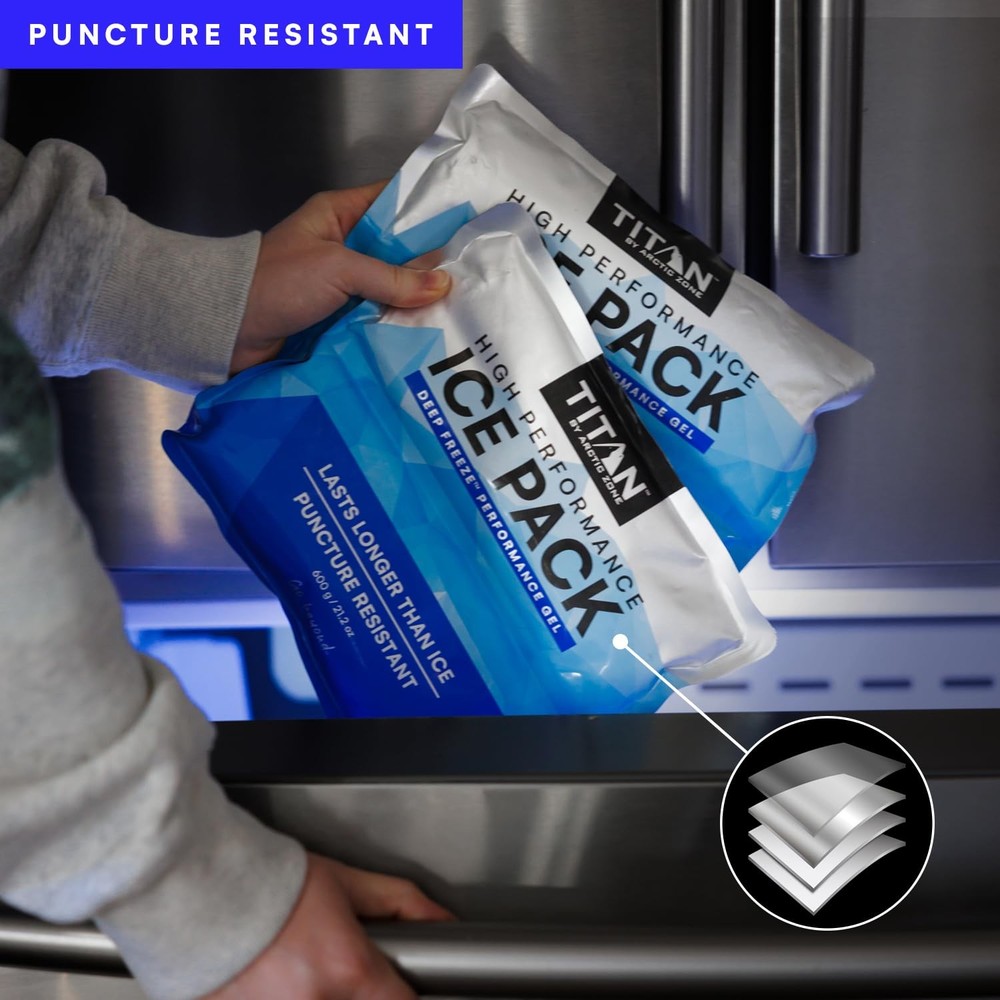 Arctic Zone Titan Deep Freeze Ice Pack- (2 Pack) 600 Gram High Performance Ic...