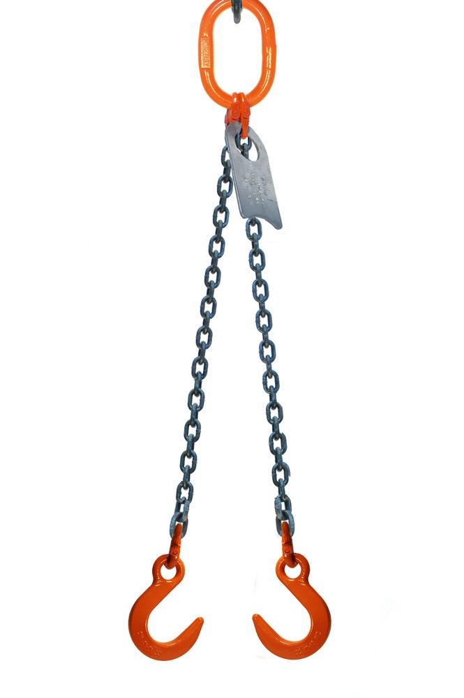Chain Sling - 5/8" x 6' Double Leg with Foundry Hook - Grade 80