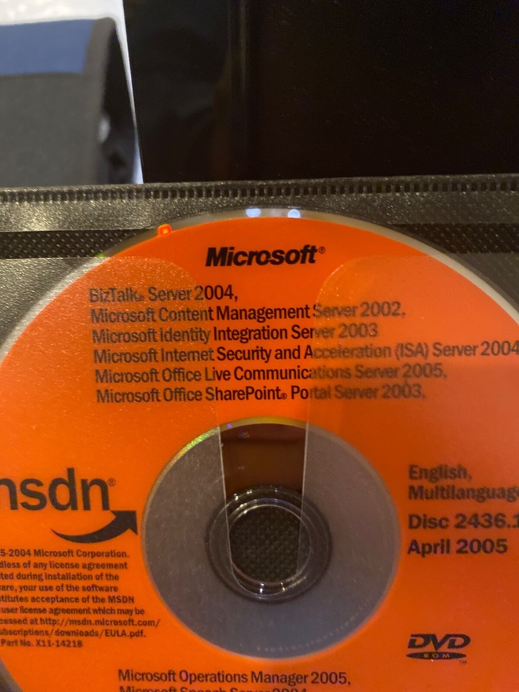 RARE NEW AUTHENTIC MSDN Microsoft BizTalk Server 2004,CMS,MIIS,SQL CE, MOM,MORE