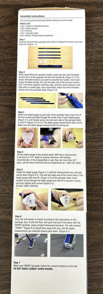 Henry Spreader - Self Leveling underlayment