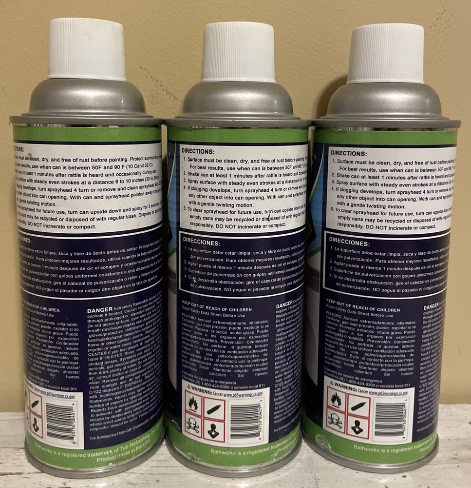 3 Pack Bath Works Professional Bathtub - Tile & Sink Coating White