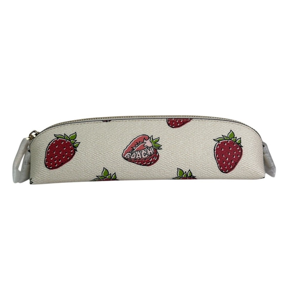 Coach Pencil Case With Strawberry Print