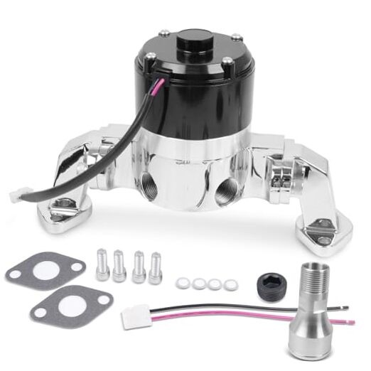 Small-Block Electric Water Pump for Chevy 283-327-400 SBC, Chorme Aluminum-35
