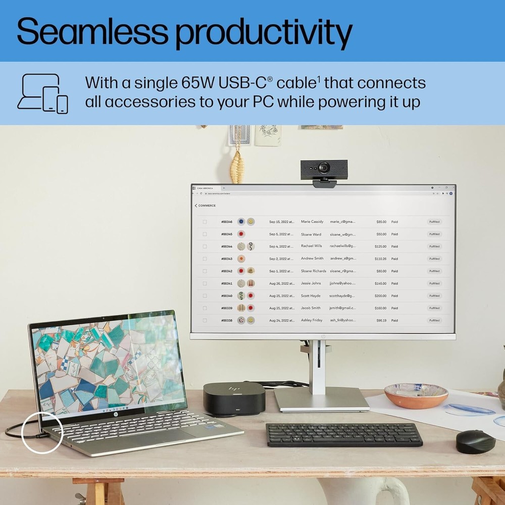 NEW HP USB-C Dock G5 - Single Cable for Charging, Networking, or Data Transfers