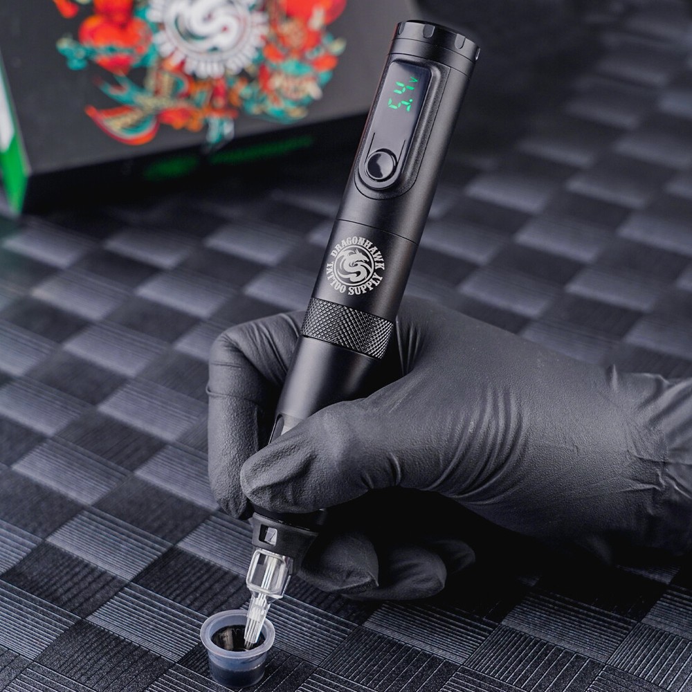 Gravity Induced Voltage Regulator Wireless Tattoo Machine 3.5mm Stroke Pen Kit