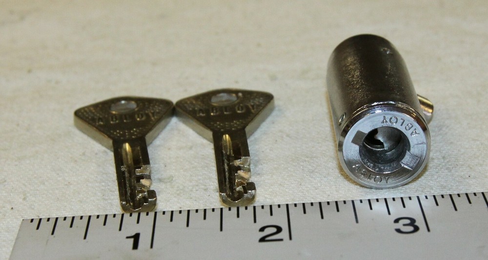 Abloy plug lock w/ 2 working keys, high security lock for T & L handles - New