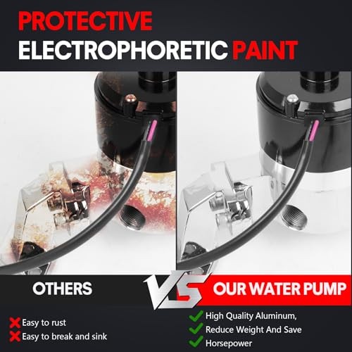 Small-Block Electric Water Pump for Chevy 283-327-400 SBC, Chorme Aluminum-35