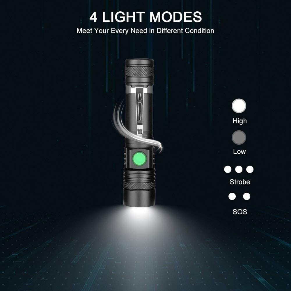 Hoxida LED Tactical Flashlight, Super Bright Flashlight 001-1pcs