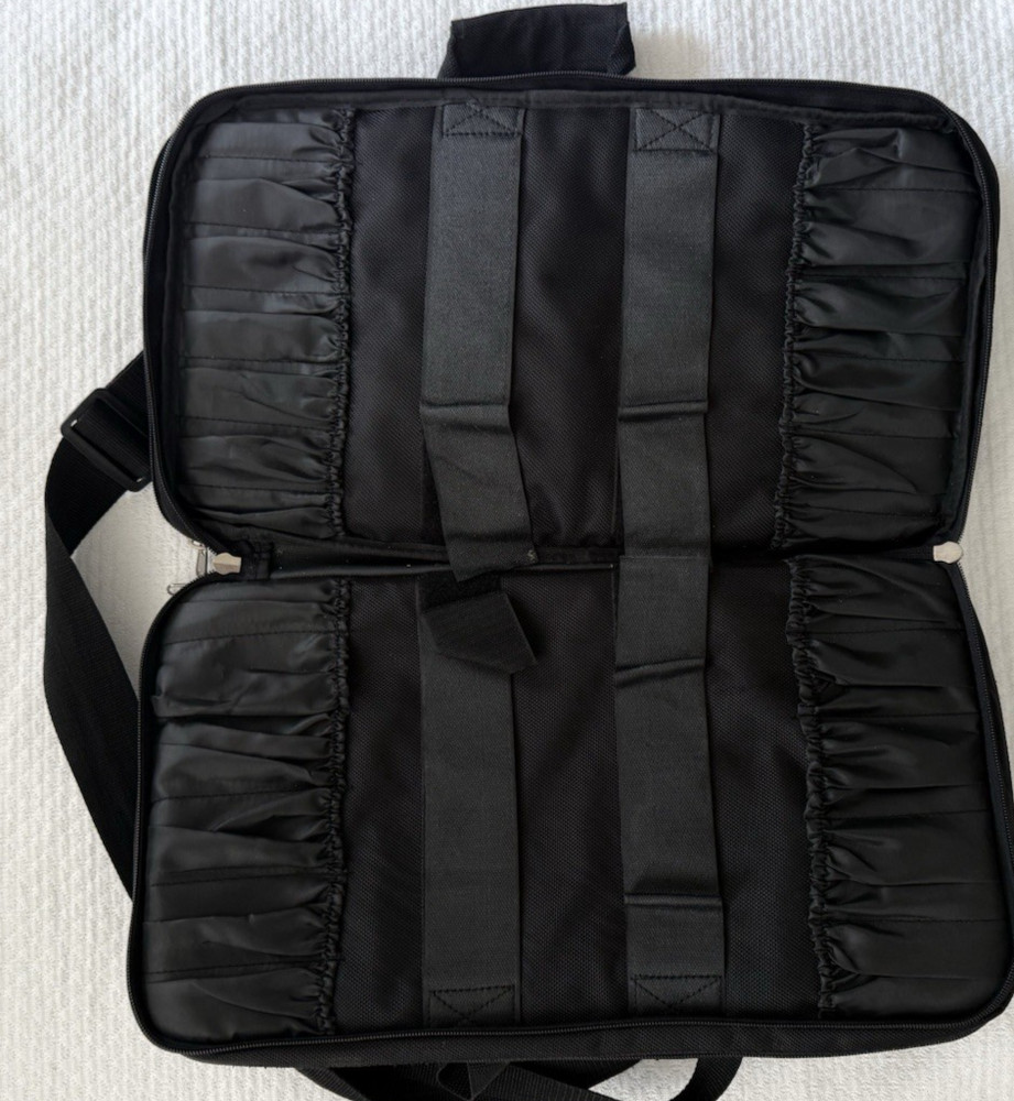 F DICK Chef Knife Bag Multi Section Culinary Carry Case Shoulder Strap Black