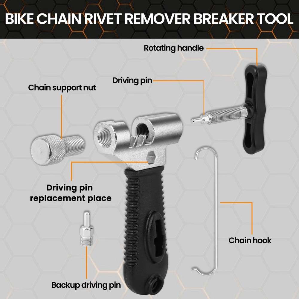 Oumers Bike Chain Repair Tools Set, Bicycle Break Tool, Master Black