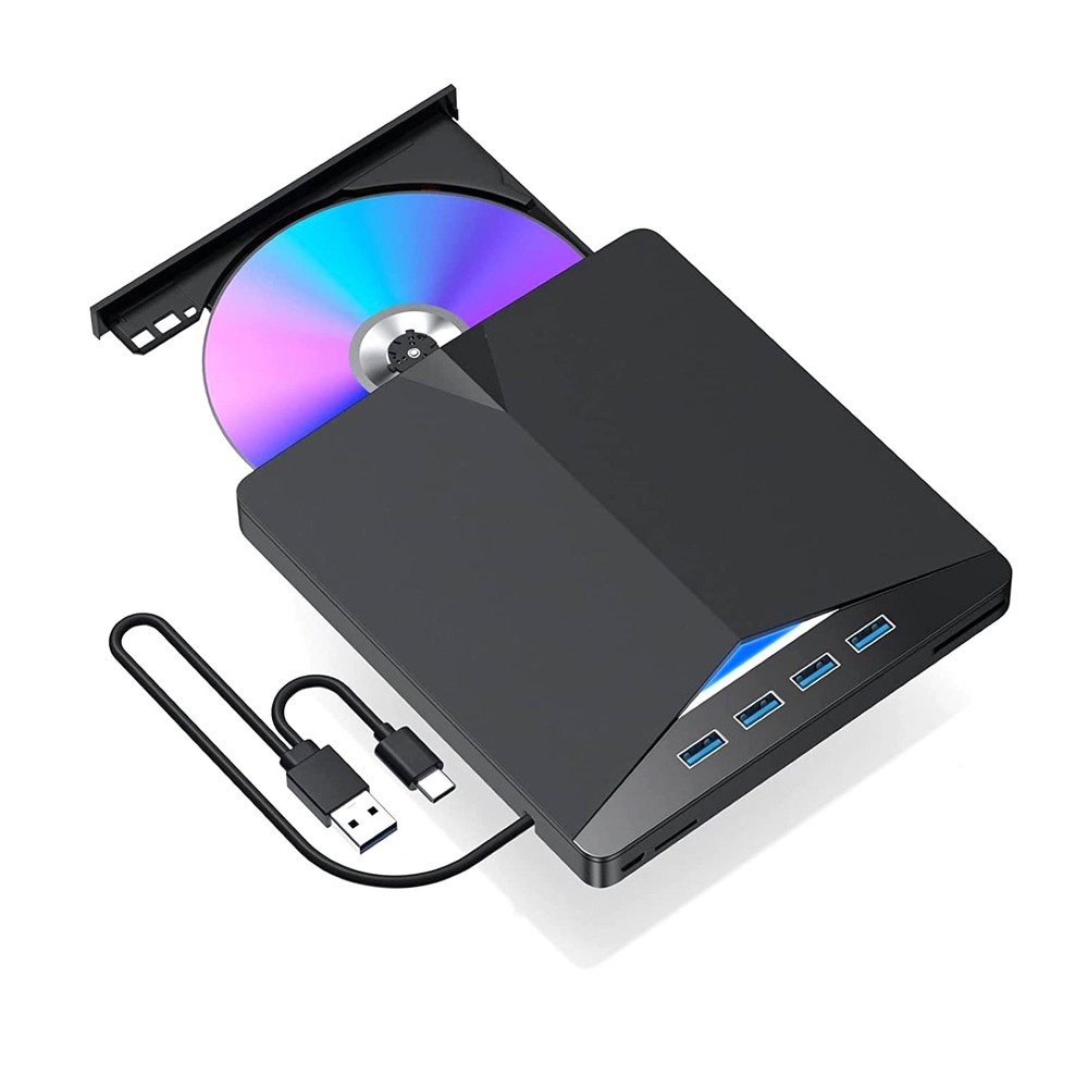 7-in-1 Plug-&Play External CD DVD Drive PC Laptop Burner Reader Writer USB 3.0