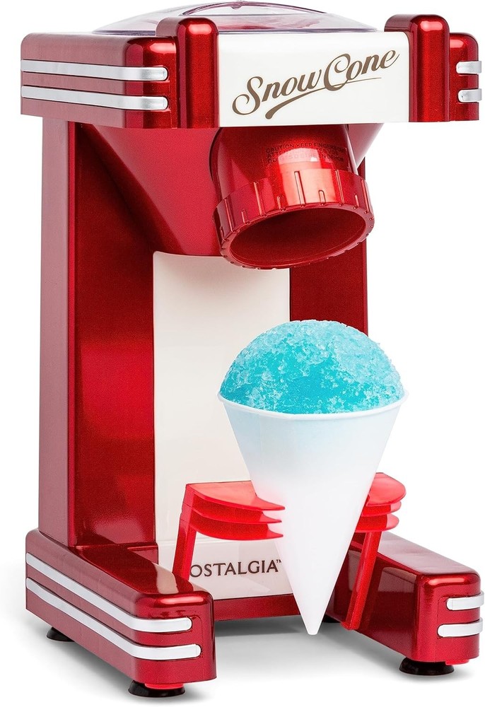 Party-Ready Snow Cone Maker: Shaves Ice, Includes Cup & Scoop - Retro Style