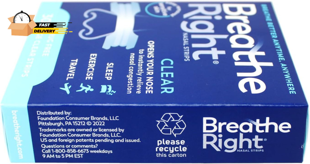 Nasal Strips Clear for Sensitive Skin Large 30 Each