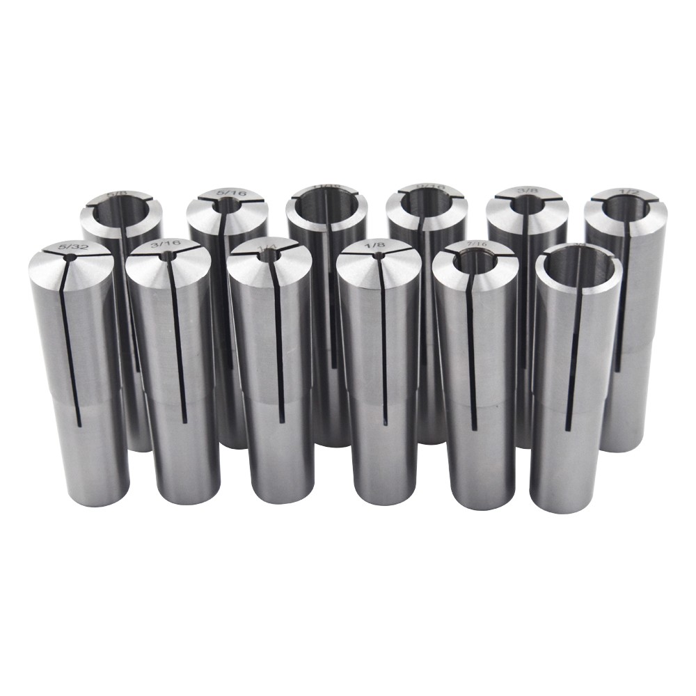 12 Pcs #3 Morse Taper Shank Collets 3MT MT3 1/8" - 3/4" Chuck Set