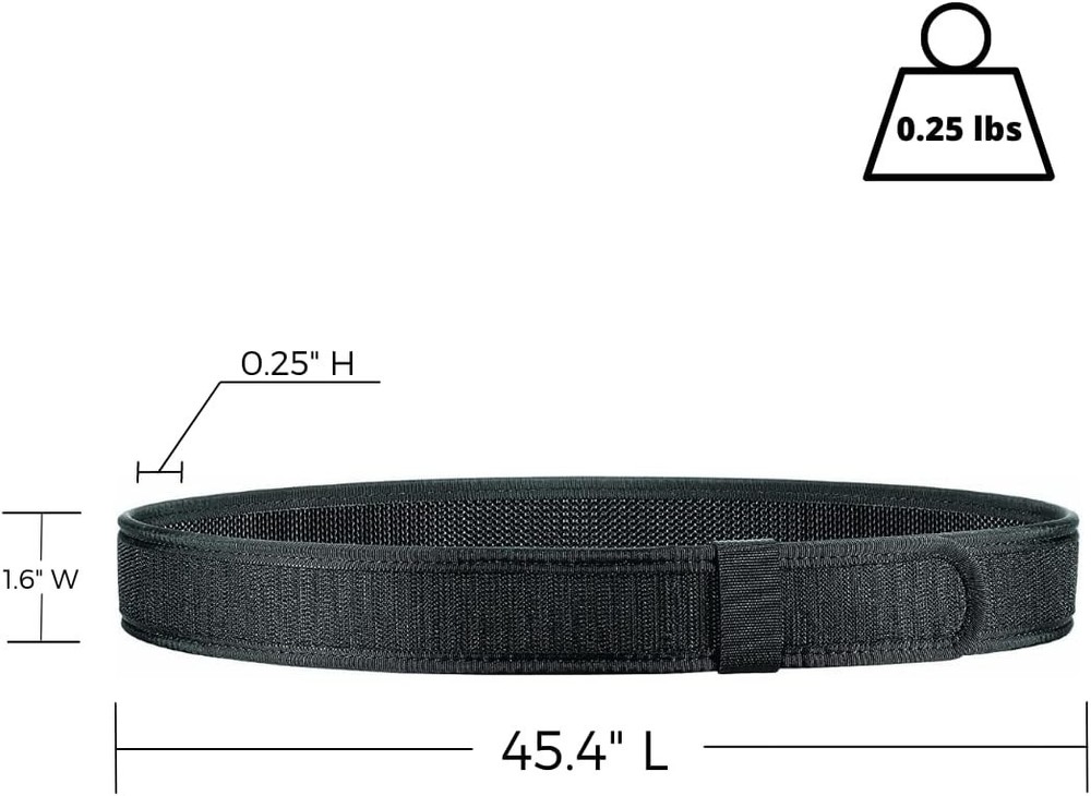 Reliable Patroltek Black Hook Closure Inner Liner Belt - Quick Access Everyday