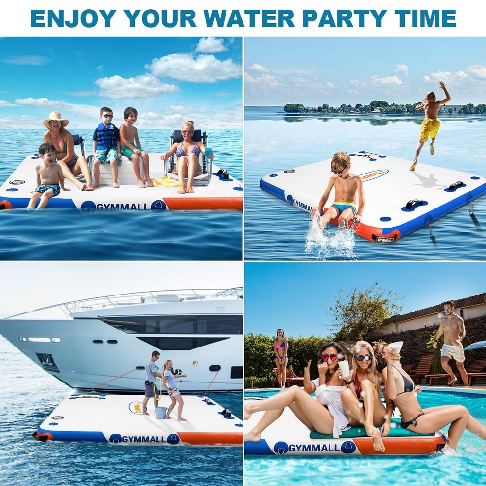 Inflatable Floating Dock Platform, 6ft*5ft Air Dock Platform Floating Island ...