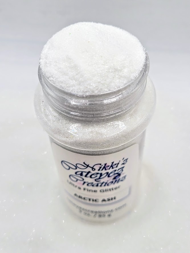 Ultra Fine White Glitter - Arctic Ash 3 oz.