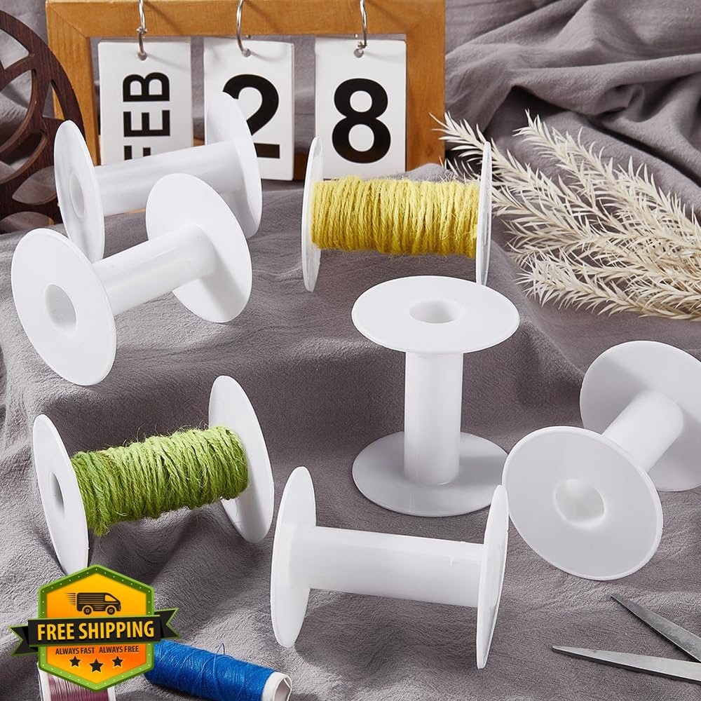 SUNNYCLUE 15pc Empty Plastic Spool Organizer for Thread, Yarn