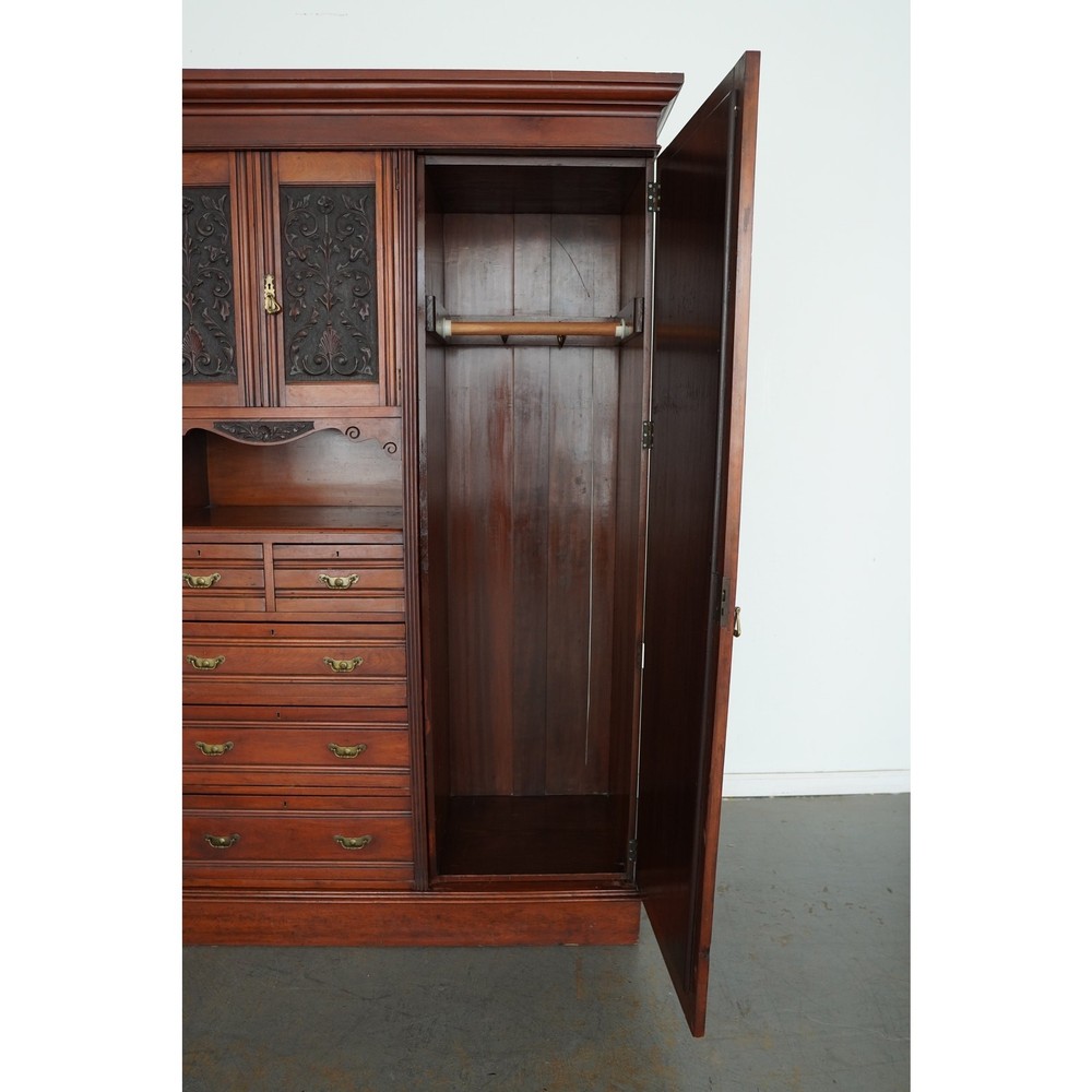 Antique Ralph Johnson of Warrington Compactum Wardrobe
