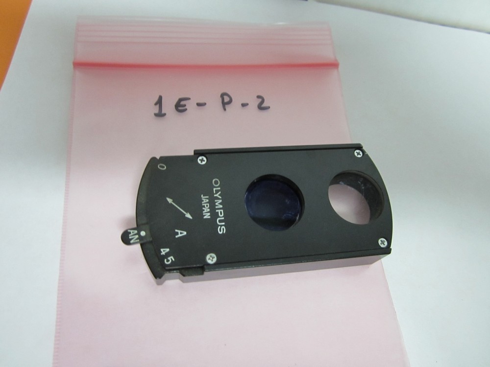 OPTICAL MICROSCOPE PART SLIDE OLYMPUS POL POLARIZER OPTICS BIN#1E-P-2