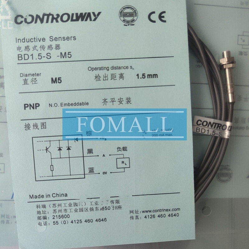 1Pcs New Proximity Switch Sensor BD1.5-S1-M5