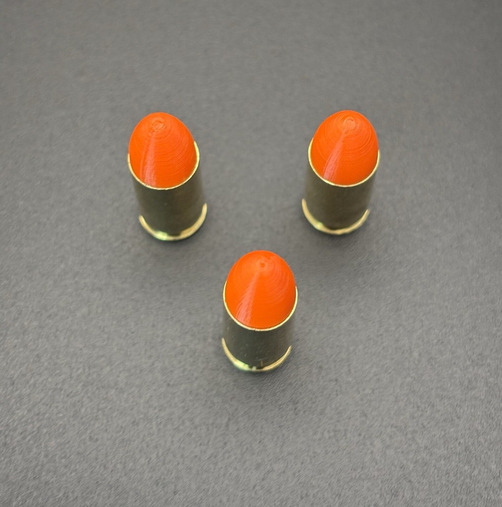 5pcs 9mm Snap Cap Dummy Rounds