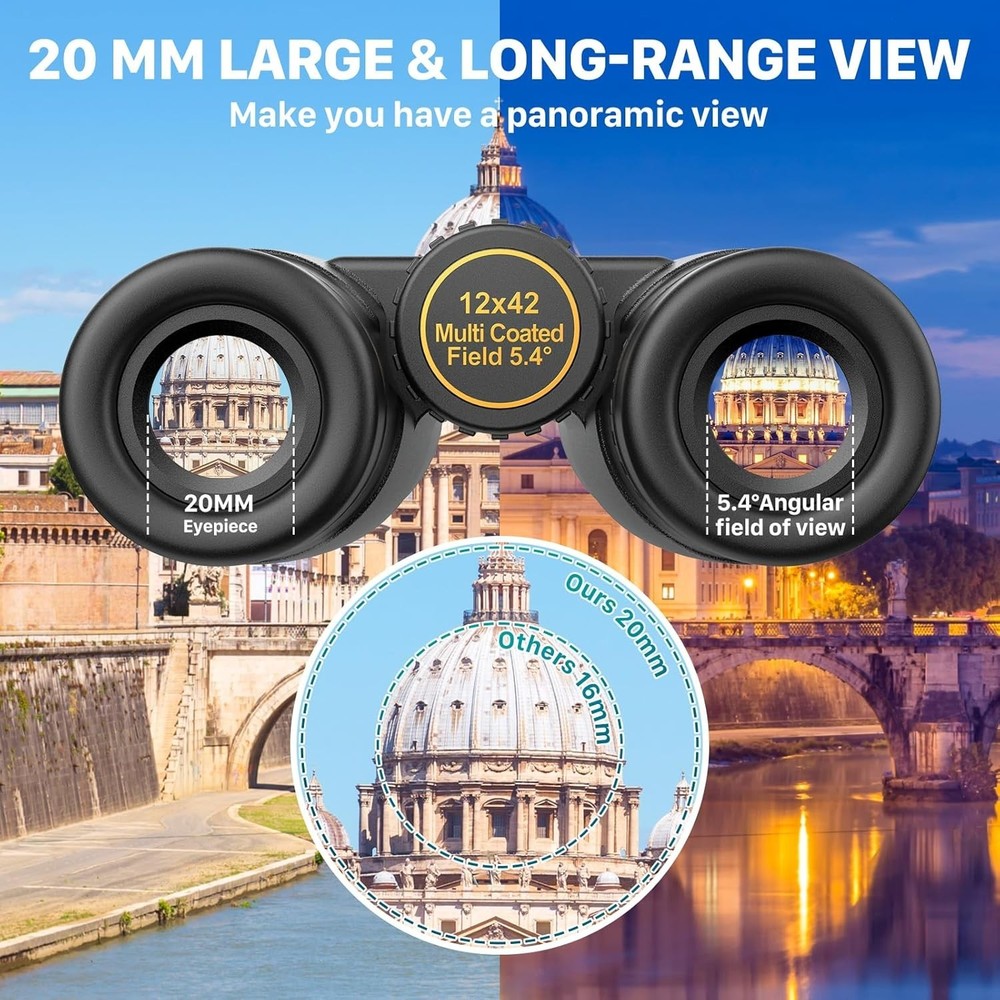 Powerful 12x Magnification Hunting Binoculars