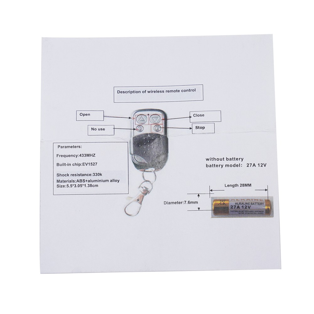 2pcs CO-Z Wireless Remote Control For Automatic Sliding Gate Opener Hardware US