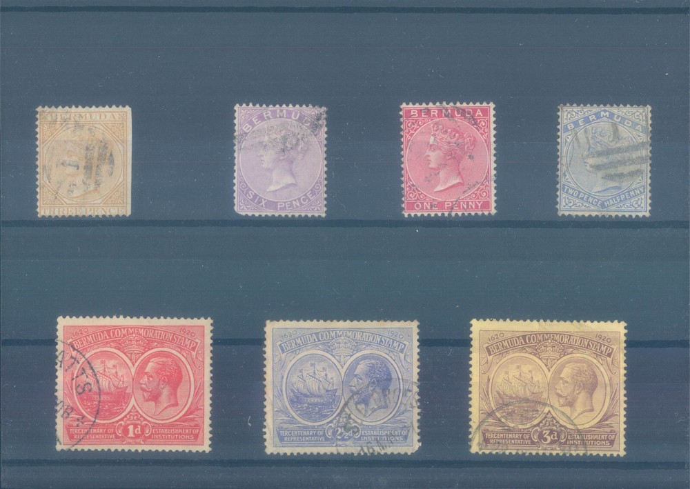 BERMUDA 1865-1921 various used stamps