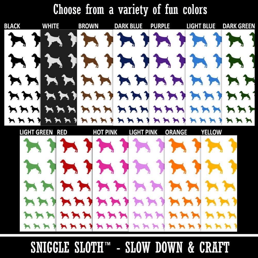 Brittany Spaniel Dog Solid Temporary Tattoo Water Resistant Set Collection