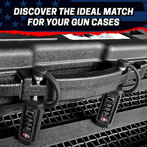 Cedar Mill TSA Approved Gun Case Lock – Durable, Cut-Resistant 1 Pack Black