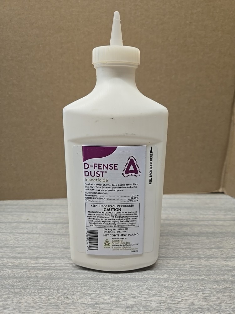 Control Solutions D-Fense Dust Insecticide- 1 Pound Bottle