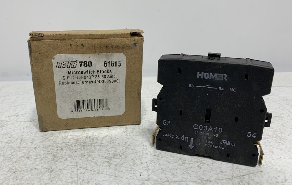 Mars 61615 Microswitch Block SPDT for 3P 25-60A