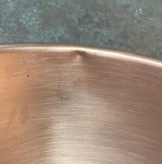 Vintage 12" Copper Mixing Bowl w/ Ring
