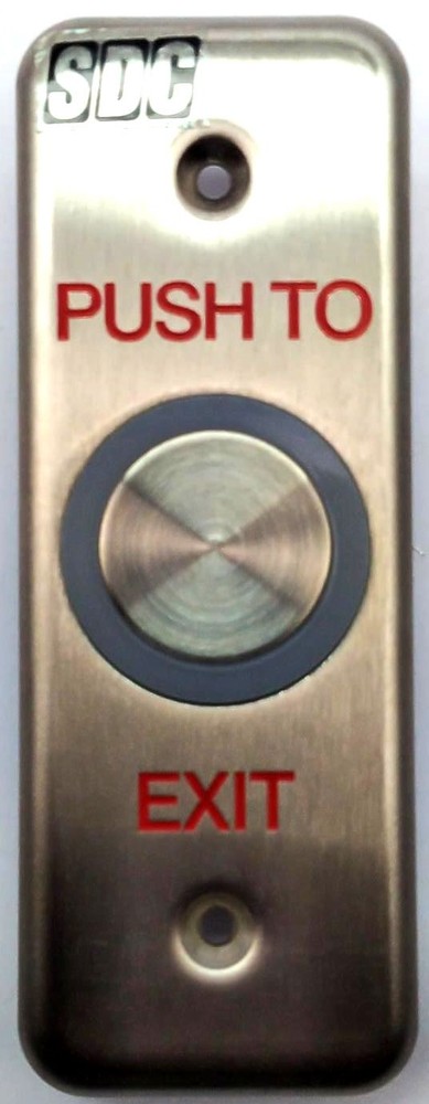 SDC 463NU Push To Exit Button Stainless Steel Vandal Resistant
