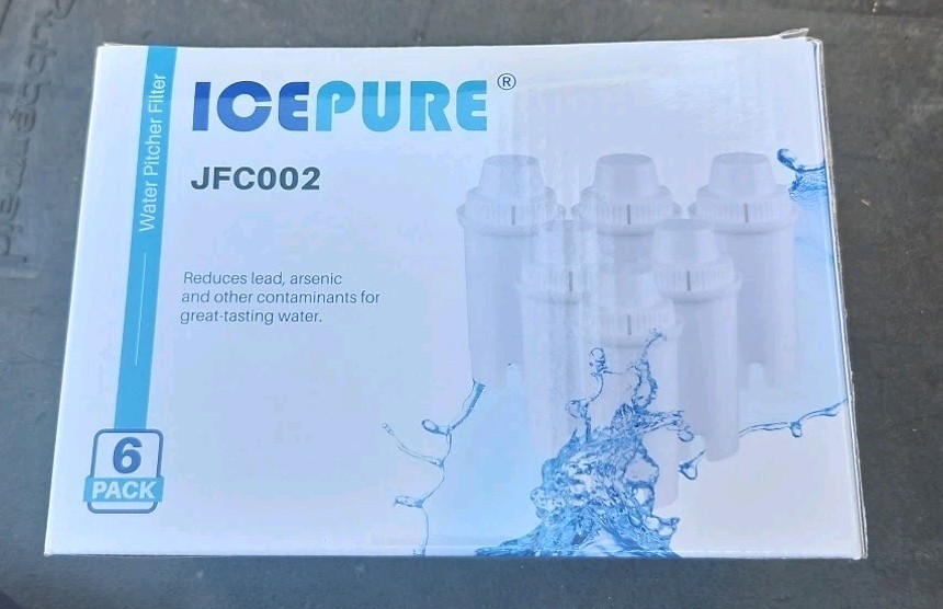 ICEPURE Pitcher Water Filter Replacement for Brita Standard Water Filter 6 PACK